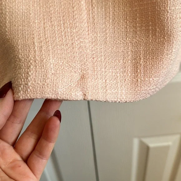 Karl Lagerfeld | Pink Sherbet | Tweed Button Coat | size 2 - Picture 5 of 5